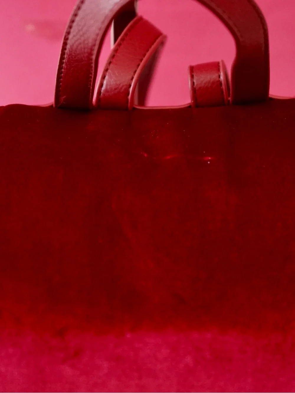 ⁠NWT Bebe Los Angeles Wine Red Velour Mini Backpack Gold Chain Detail Purse